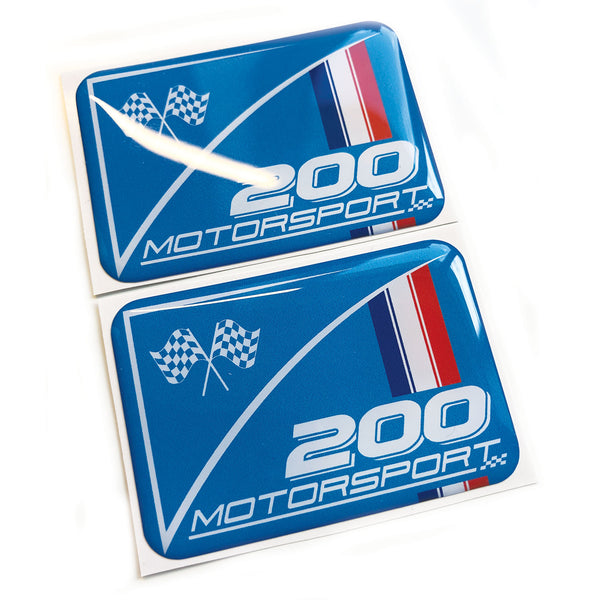 200 Motorsport French Flag 3D Domed Gel Decal Badges Fits Renault Clio Sport