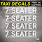 4x 7 Seater Mini Cab, Taxi, Private Car Hire Vinyl Decal Stickers