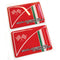 Scuderia Italia Square Flag 3D Domed Gel Badges Fits Fiat 500 Abarth Alfa Romeo