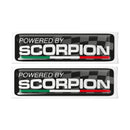 Scorpion Italian Flag 3D Domed Gel Decal Sticker Badges Fits Fiat 500 Abarth