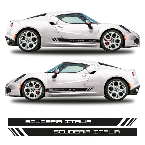 Scuderia Italia Side Stripes Graphics Fits Alfa Romeo 4c Vinyl Decals Stickers