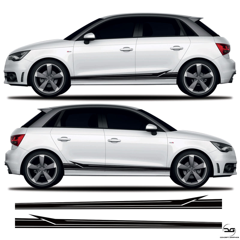 Audi A1 S1 Body Arrow Racing Side Stripe