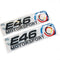 E46 Motorsport 3D Domed Gel Decal Sticker Wing Badges Fits BMW 3 Series