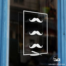 Moustache Barber Shop Window Door Vinyl Decal Sticker Sign