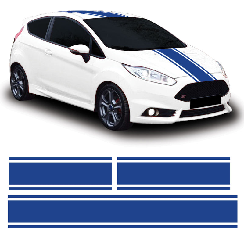 For Fiat Punto Car Door Side Skirt Stripes Stickers Racing Sport