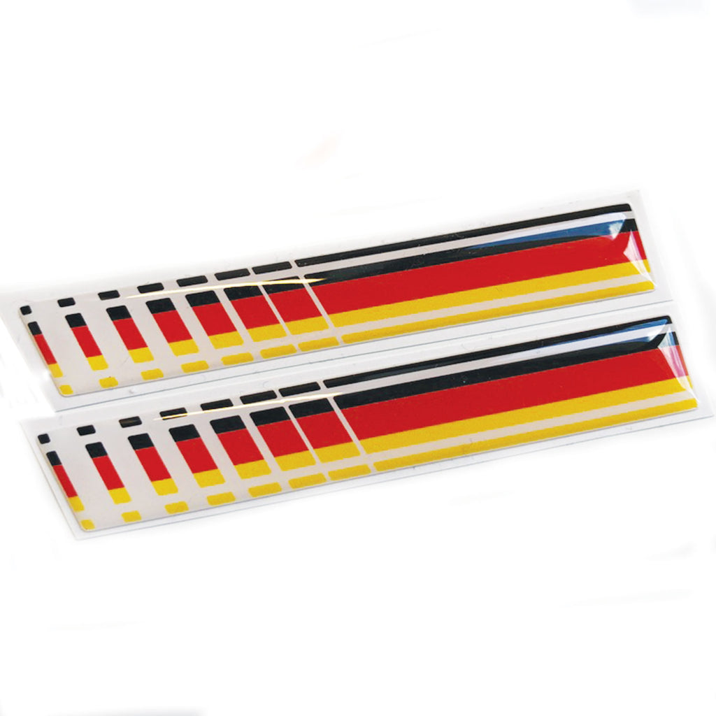 2 Adesivi 3D Bandiera Germania &ndash; Gel Badge Per Auto, Tuning, Emblema Sportivo