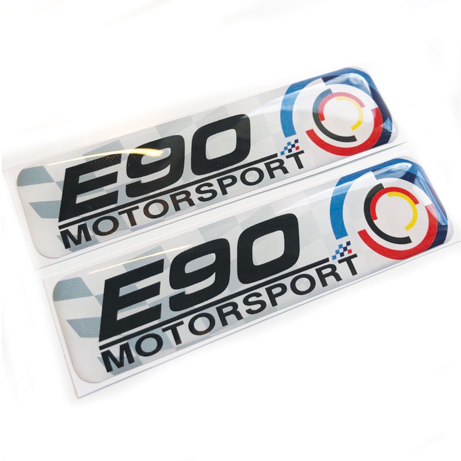 2x E90 Motorsport BMW Domed Gel Badges | Concept Graphics