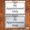 By Appointments Only Notice Wall Mounted Metal Plaque