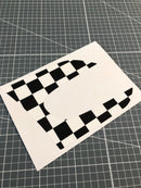 Checkered Flag Side Trim Decals For F56 F55 F57 Mini Cooper S One JCW Exact Fit