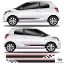Chequered Racing Low Side Stripe For Citroen C1