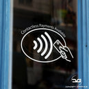 Contactless Payments Available Vinyl Sticker Window Sign