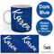 Custom Personalised Name Printed Dark Blue Glitter Effect Coffee Mug Cup 