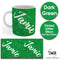 Custom Personalised Name Printed Dark Green Glitter Effect Coffee Mug Cup 
