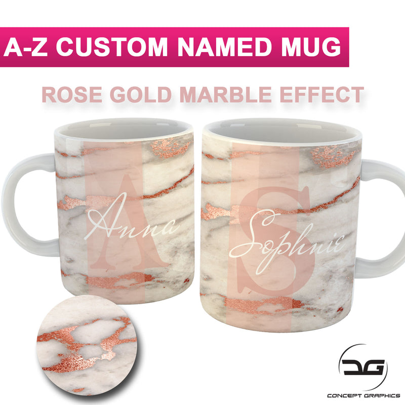 Personalised Marble Effect Custom Name Coffee Mug Cup Gift