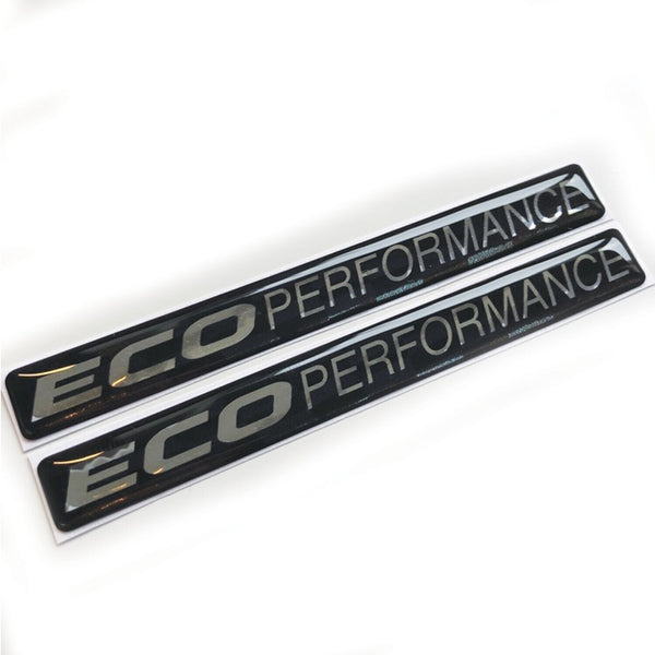 Eco Performance 3D Chrome Domed Gel Sticker Badges Fits Ford Fiesta Focus