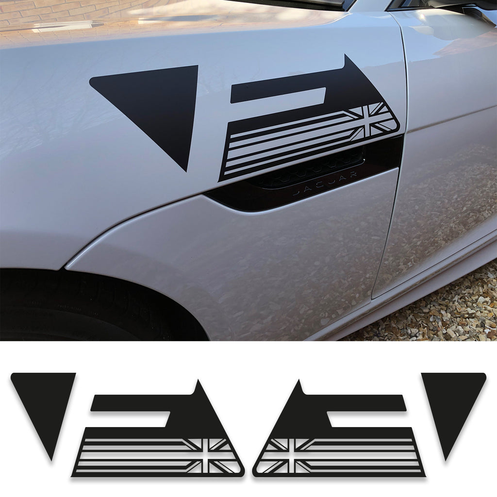 Jaguar F-Type Union Jack F Wing Decal Sticker Kit | Concept Graphics