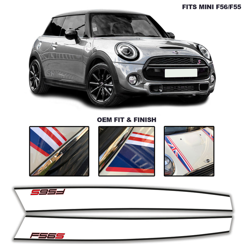 Mini Cooper S F56S Check Bonnet Stripe OEM Fit | Concept Graphics