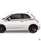 Fiat 500 Abarth Onwards Cinquecento Italian Flag Side Stripe Vinyl Decal Sticker Graphics