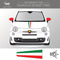 Fiat 500 Abarth Italian Flag Bonnet Racing Stripe Vinyl Decal Sticker Graphic