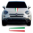 Fiat 500 X 2014 Onwards SUV Italian Flag Bonnet Racing Stripe Vinyl Decal Sticker Graphic