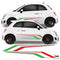 Fiat 500 Abarth Italian Flag Racing Side Stripe Sticker Graphics Kit