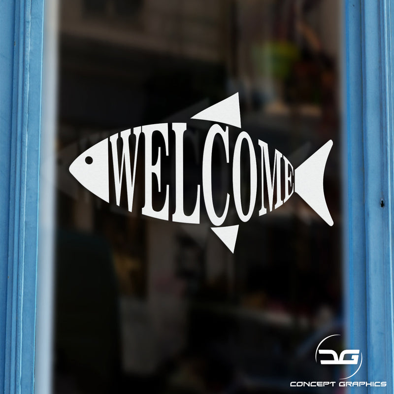 Fish & Chip Shop Welcome Window Door Vinyl Decal Sticker Sign