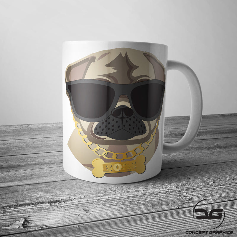 Pug Dog Boss Funny Novelty Coffee Cup/Mug Gift