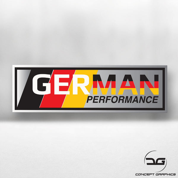 German Performance Funny Novelty Euro Car Vinyl Decal Sticker