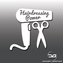 Hairdressing Power Funny Vinyl Decal Sticker