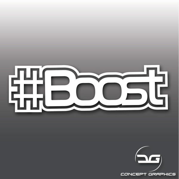 Funny Turbocharged Boost Vinyl Decal Stickers | Concept Graphics