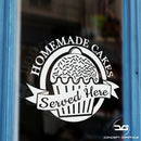 Homemade Cakes Coffee Shop Business Wall/Window Advertising Vinyl Decal Sign