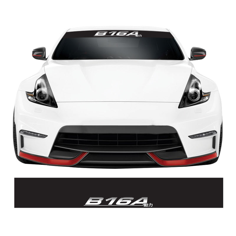 Honda B16A Car Windscreen Sunstrip Banner Sticker Black