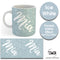 Custom Personalised Name Printed Ice White Glitter Effect Coffee Mug Cup 