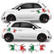 Fiat 500 Abarth 595 Italian Flag Side Stripe Graphic Stickers