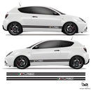Alfa Romeo Mito Turbo Side Stripes Italian Flag