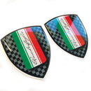 talian Flag Shields 3D Domed Gel Sticker Wing Badges Fits Alfa Romeo