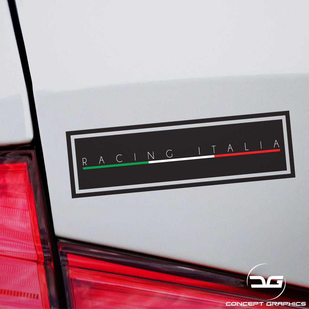 Racing Italia Euro Car Vinyl Decal Slap Sticker | Concept Graphics