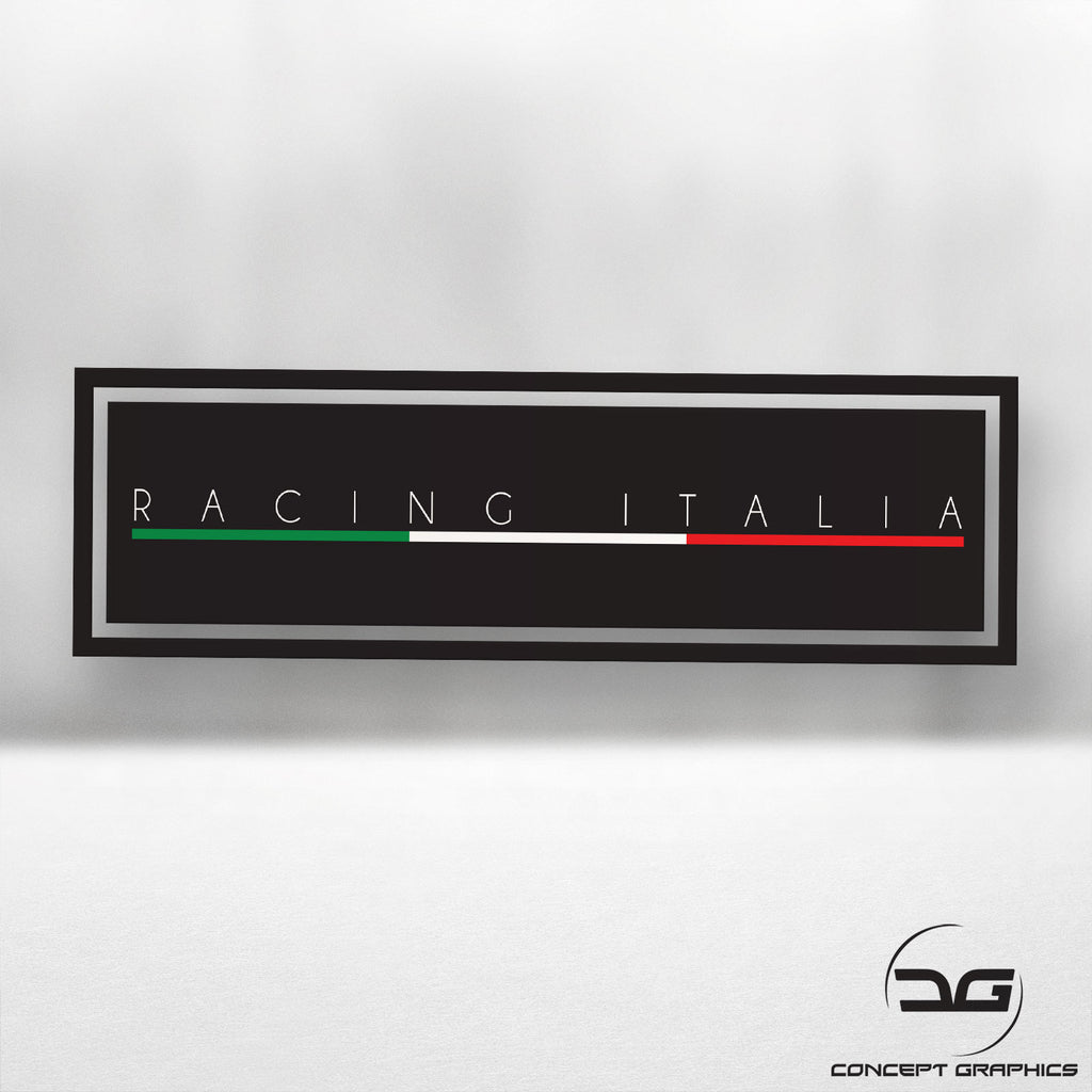 Italian Racing Strips Racing Italia Euro Car Vinyl Decal Slap Sticker | Concept Graphics