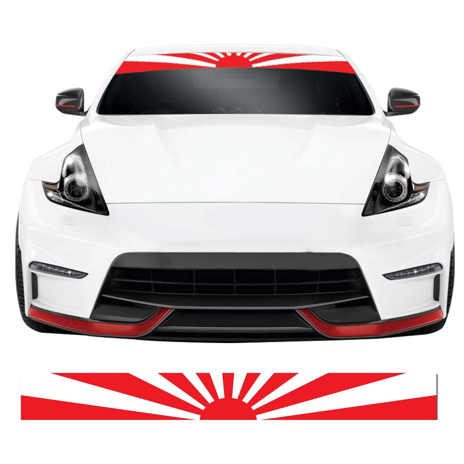 Japanese Rising Sun JDM Car Windscreen Sunstrip Concept Graphics