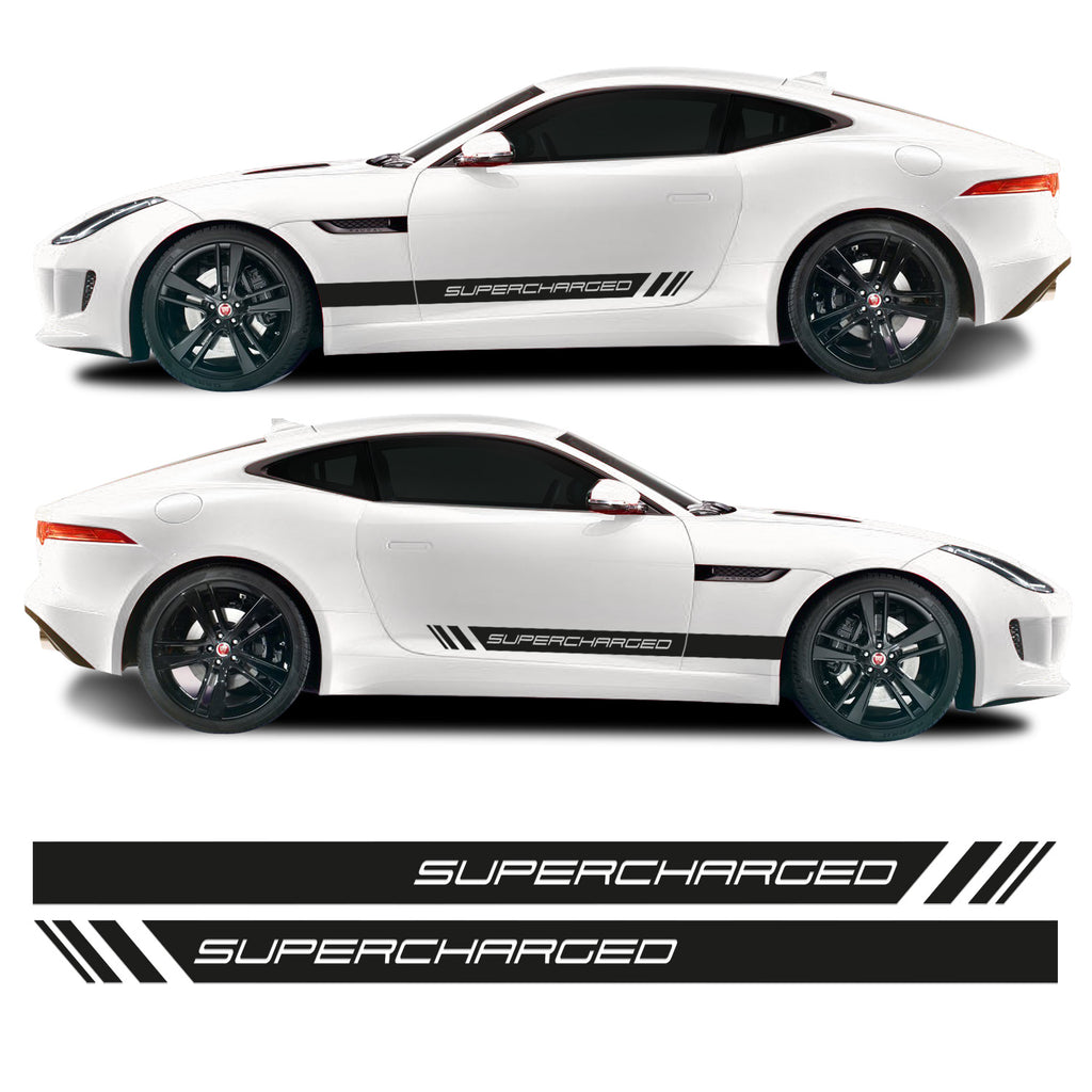 Jaguar F-Type Supercharged Side Stripe Stickers | Concept Graphics