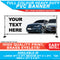 Custom Personalised Text Car Sales PVC Banner Sign