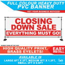 Shop Closing Down Sale Everything Must Go Outdoor PVC Banner