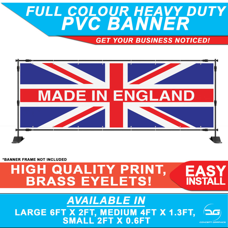 Union Jack PVC Banner Sign Made In England