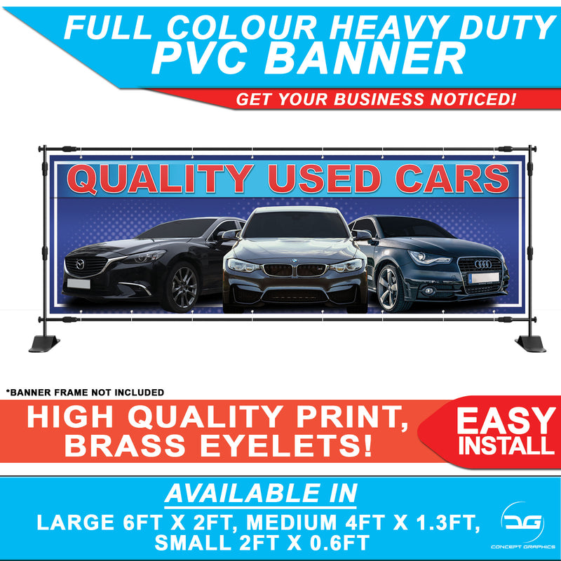 Quality Used Cars Garage Sales Motor Trade PVC Banner Sign