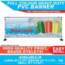 Refreshing Soft Drinks Sold Here Advert Take Away Banner Sign 