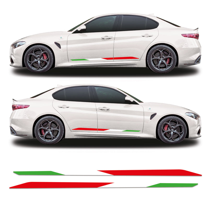 Racing Italian Graphics Fits Alfa Romeo Giulia Vinyl Decal Stickers