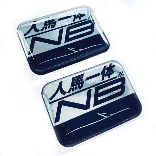 inba Ittai Chrome 3D Domed Gel Decal Sticker Badge JDM Fits Mazda MX5 NB MK2