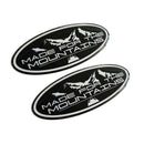 2x Made For The Mountains Chrome 3D Domed Gel Badges