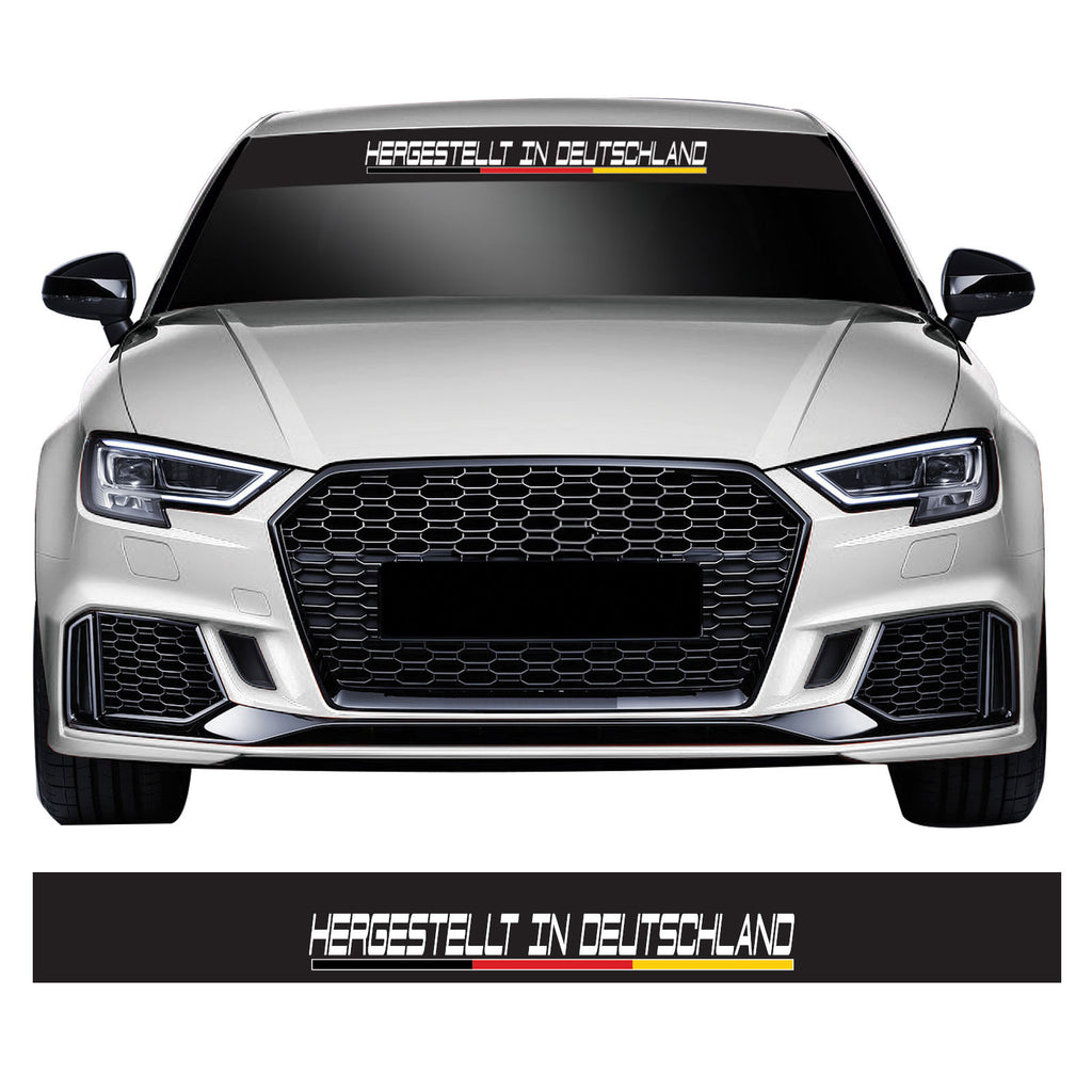 Made In Germany Euro Car Windscreen Sunstrip Banner | Concept Graphics