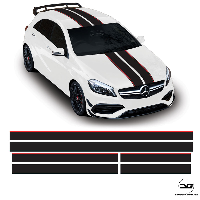 Class A45 Mercedes-Benz Full Body Racing Stripe Kit